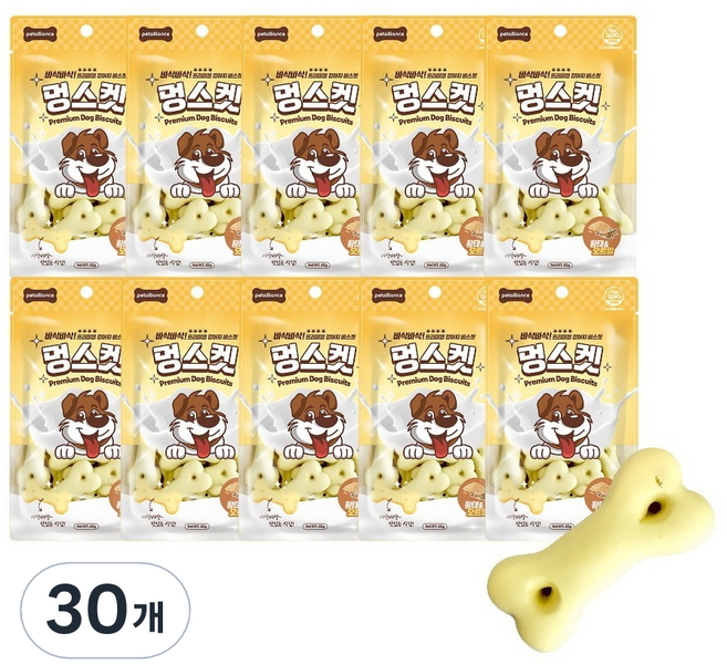 멍스켓 강아지 비스켓, 30개, 40g, 혼합맛(황태/오트밀)