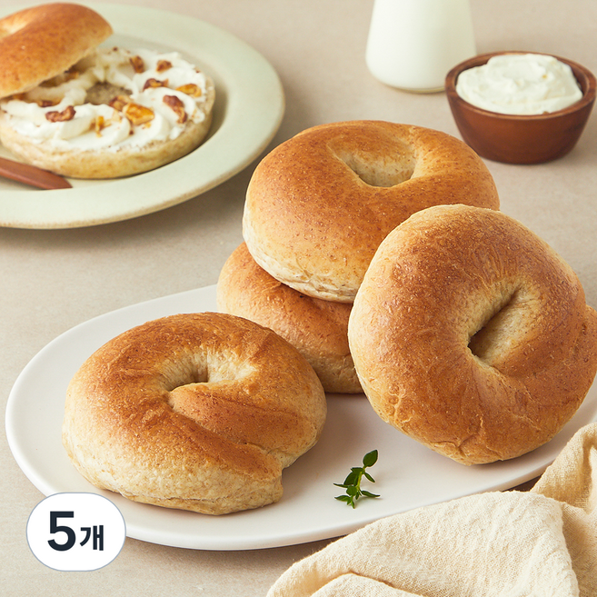 그래밀 알곡그대로눌러내린 통밀베이글, 60g, 5개, 4개입