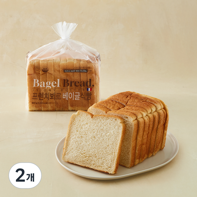 삼립 프렌치뵈르 베이글식빵, 500g, 2개