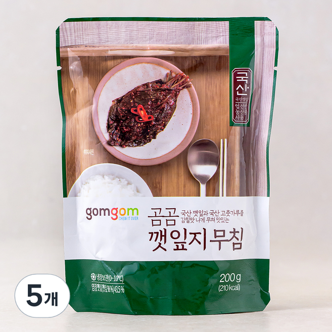 곰곰 깻잎지무침, 200g, 5개