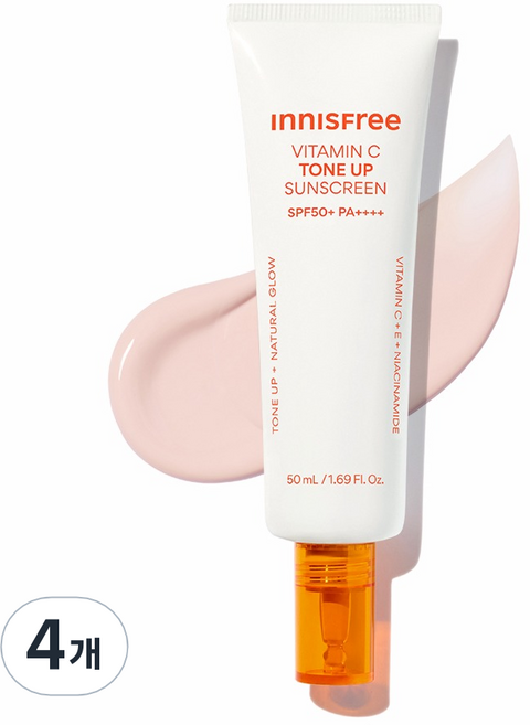 INNISFREE Vita C淡斑提亮防曬乳 SPF50+ PA++++, 50ml, 4個