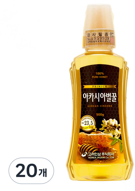 고려인삼 아카시아 벌꿀, 500g, 20개