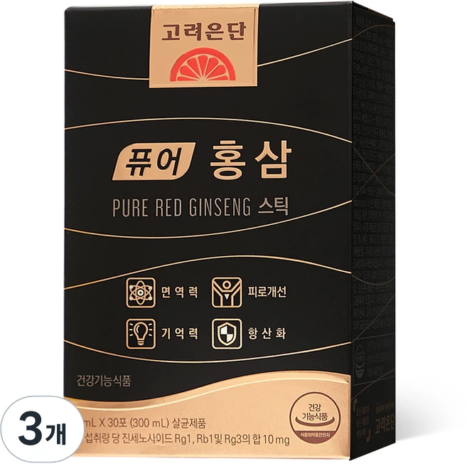 퓨어 홍삼 스틱 300ml, 30회분, 3개 - 쿠팡