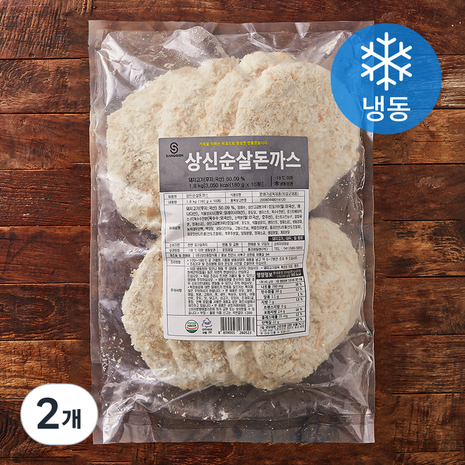 상신 순살 돈까스 10개입 (냉동), 1.8kg, 2개