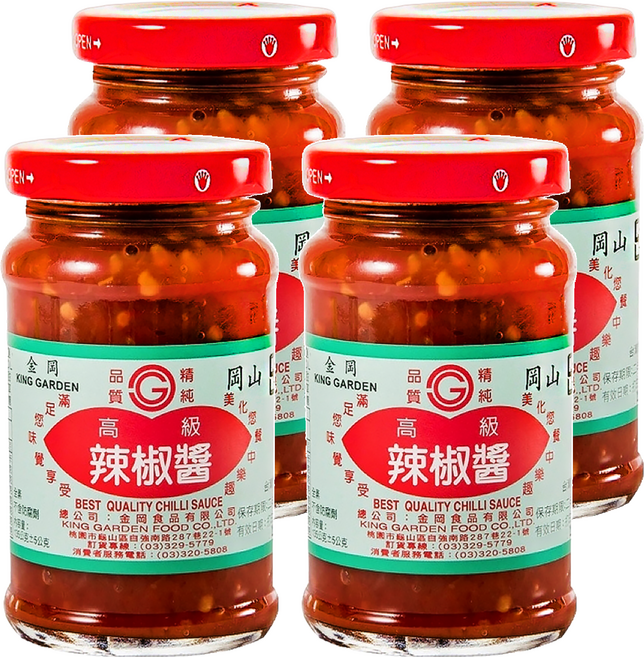 KING GARDEN 金岡 辣椒醬, 135g, 4罐