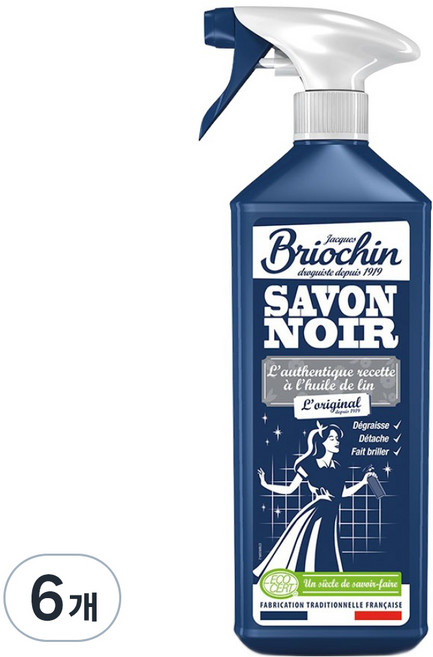 브리오신 블랙솝 사봉 느와르 다목적세정제, 750ml, 6개