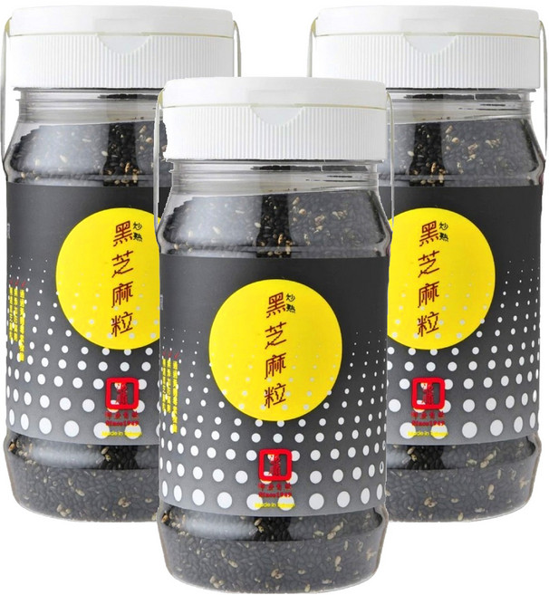 源順食品 炒熟黑芝麻粒, 170g, 3罐