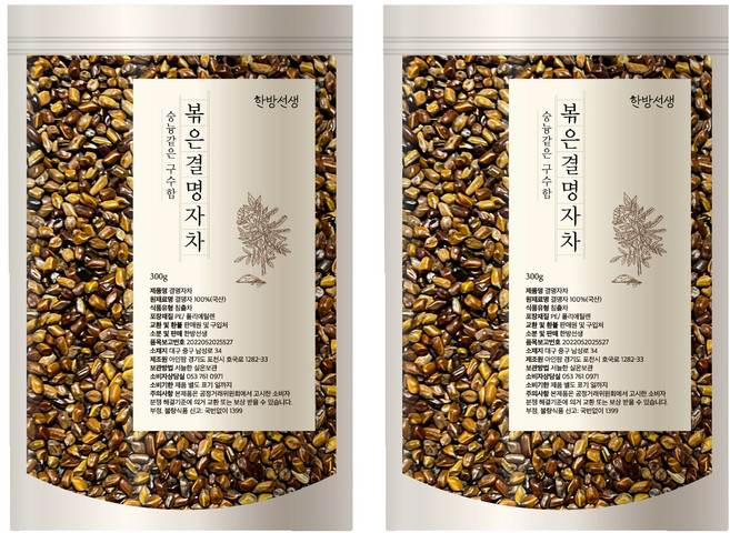 한방선생 볶은 결명자차, 300g, 2개
