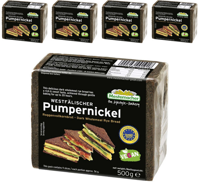 Mestemacher 麥大師 德國裸麥粗麵包, 5個, 500g