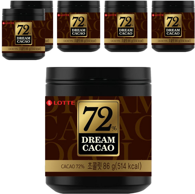 LOTTE 樂天 骰子巧克力72%, 86g, 6罐