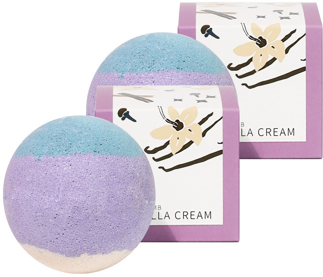 코아코스 버블앤팝 바닐라크림 바스밤 입욕제 앰버바닐라향, 220g, 2개