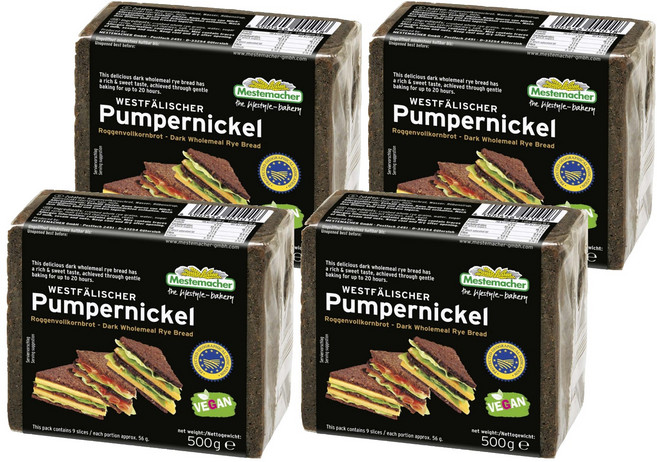 Mestemacher 麥大師 德國裸麥粗麵包, 4個, 500g