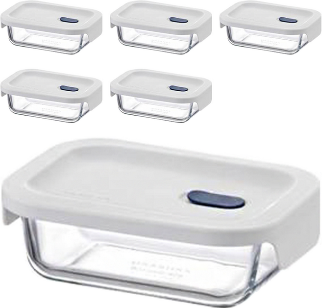 락앤락 탑클라스 실리콘 직사각, 6개, 380ml