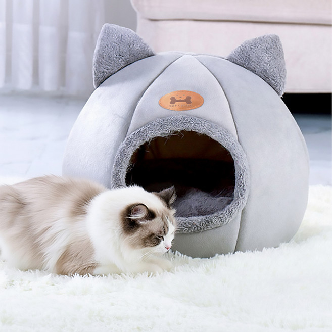 세이코코아 고양이 숨숨집 겨울냥이 쿠션, 혼합색상, 1개