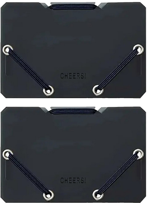 KING JIM CHEERS! 霓虹色卡片收納夾 CH2512T 107 x 71 x 9mm, 灰色, 2個