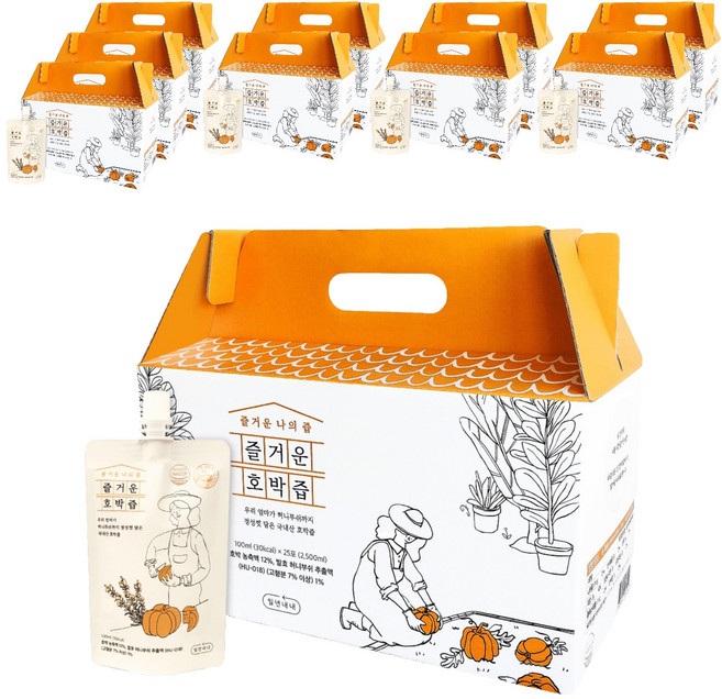 즐거운나의즙 즐거운 호박즙, 100ml, 250개