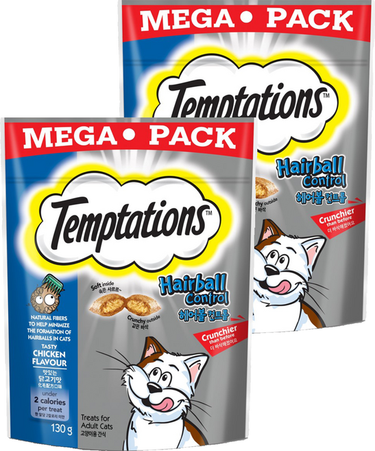Temptations 喵愛餡 貓點心, 化毛配方口味, 130g, 2包