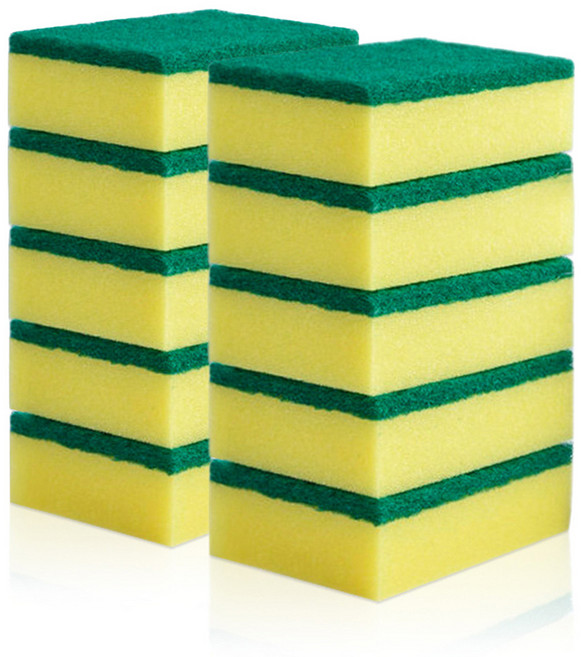 부워크 양면 스펀지 청수세미, 1개입, 10개