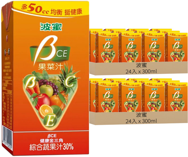 波蜜 果菜汁BCE, 300ml, 48入