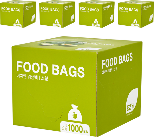 EZn이지엔 위생백 17cm x 25cm, 소(S), 1000개입, 5개