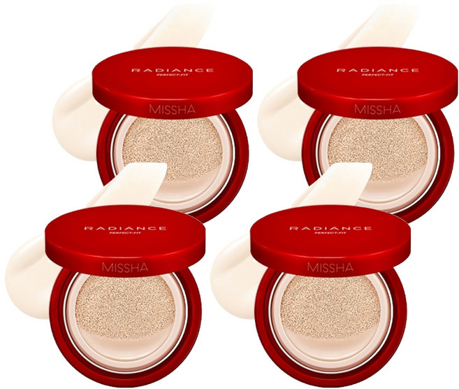 미샤 래디언스 퍼펙트핏 쿠션 15g, 19호 아이보리, 4개