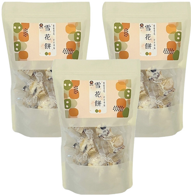 夏綠果 原味雪花餅, 250g, 3包