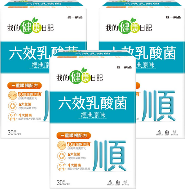 我的健康日記 六效乳酸菌 經典原味, 5g, 30包, 3盒