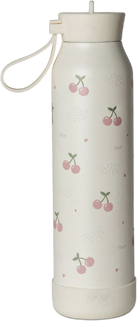 Citron 小檸檬 矽膠提把三層保溫瓶, 甜美櫻桃, 500ml, 1個