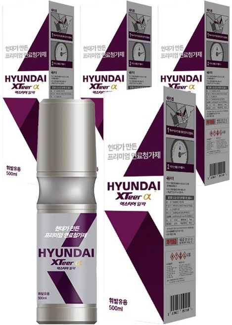 엑스티어 알파 자동차용 연료첨가제 휘발유 500ml, 4개, 가솔린/휘발유 - 쿠팡