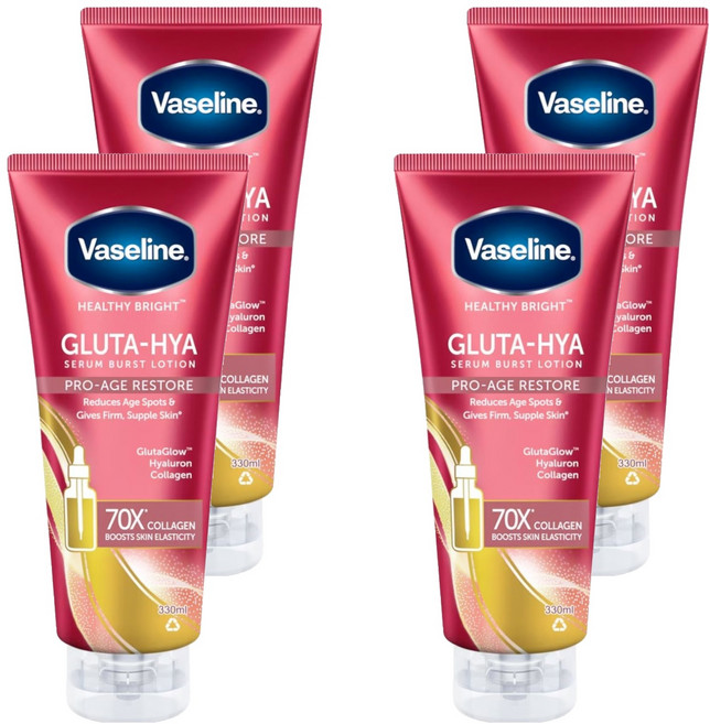 Vaseline 凡士林 水光膠原精華凝乳, 330ml, 4件