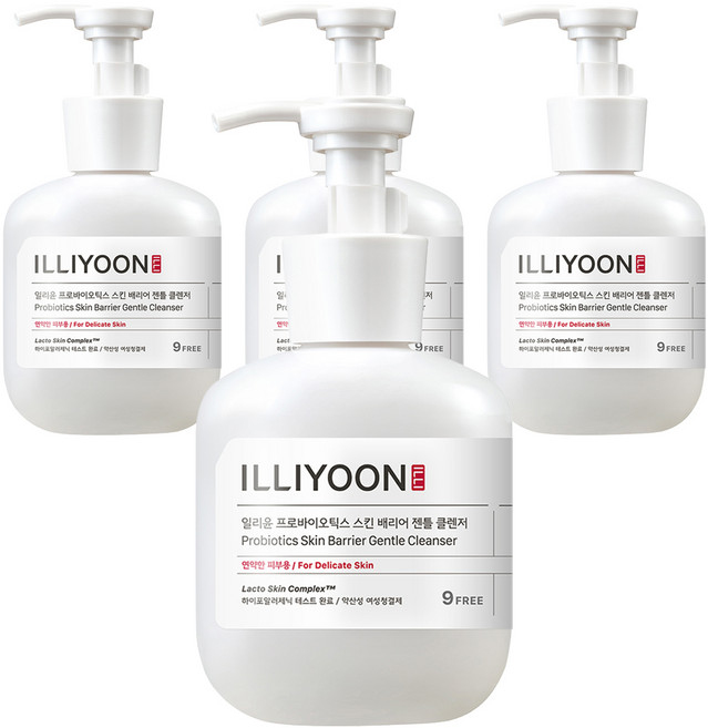 일리윤 프로바이오틱스 스킨 배리어 젠틀 클렌저 여성청결제, 300ml, 4개