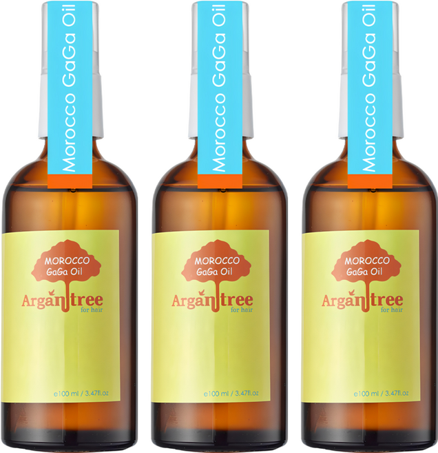 DR.GAGA 不黏手護色版摩洛哥堅果護髮油 輕浪漫, 100ml, 3瓶