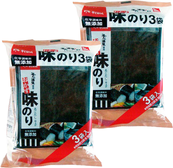 丸德海苔 海藻鹽味海苔 3入, 7.9g, 2袋