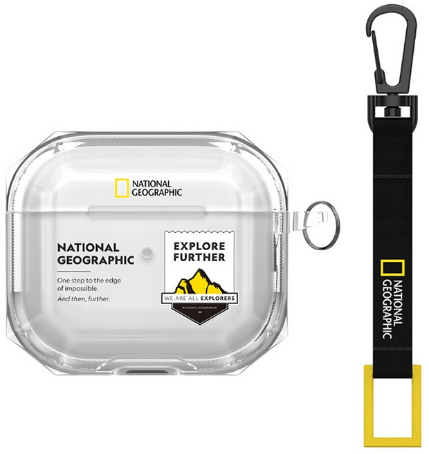 NATIONAL GEOGRAPHIC 國家地理 Wappen 透明保護殼, AirPods1/2, 山脈 透明色, 1個