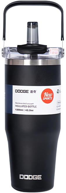 DODGE 道奇 尊爵吸管雙飲保溫杯 DB-24584-1.2 452g, 顏色隨機, 1個, 1.2L