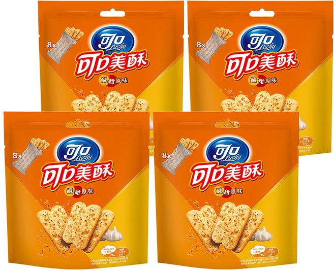 可口美酥 鹹甜原味量販分享包, 180g, 4袋
