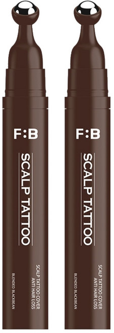 포뷰트 정수리 가르마 헤어라인 탈모 커버 두피 타투 틴트 15g, 브라운, 2개