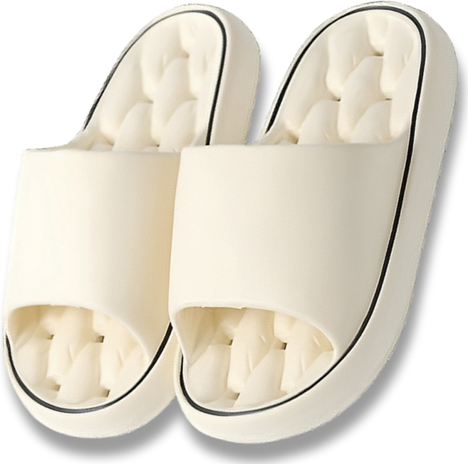 조앤제이 말랑말랑 EVA 미끄럼방지 물빠짐 욕실화, 화이트, 1개