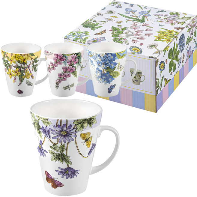 포트메리온 보타닉가든 테라스 머그 4종 세트 400ml, 혼합색상, 1세트