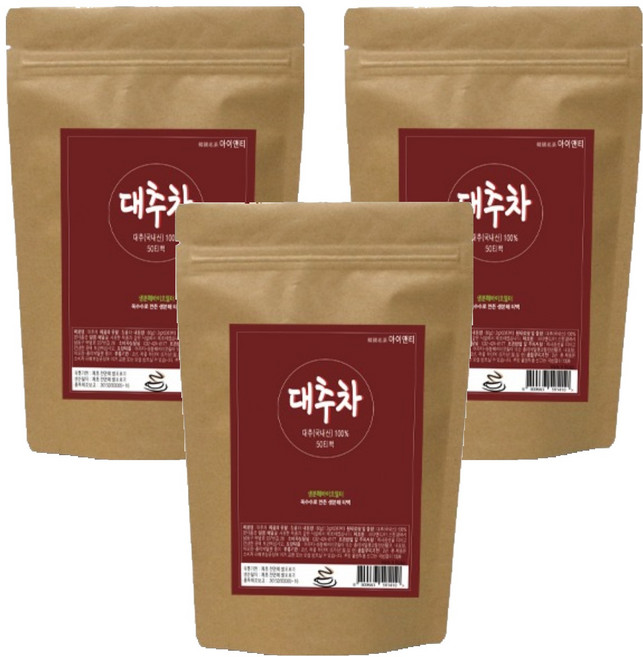 아이앤티 자연한잔 대추차 삼각티백, 1.2g, 50개입, 3개