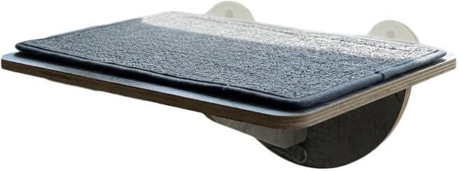 JoyCat 吸盤式貓跳台 承重約20-30KG, 方形跳台 灰色, 1個