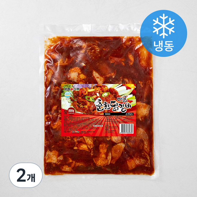 맛잽이식품 매운춘천닭갈비 (냉동), 800g, 2개