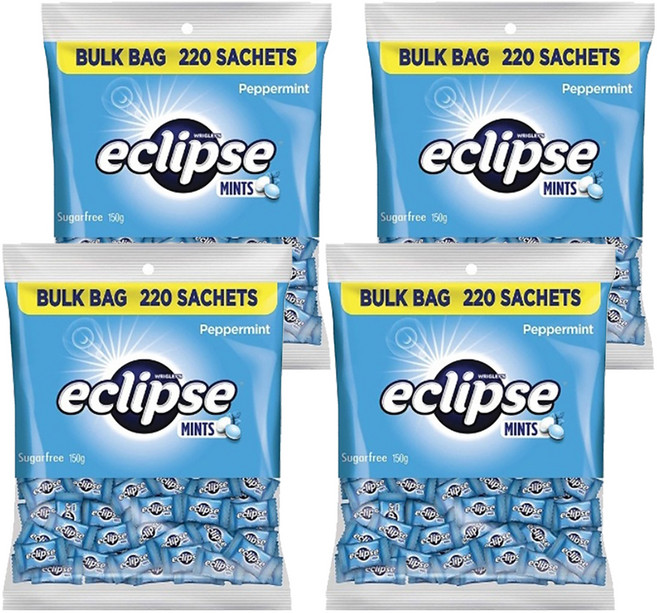 eclipse 易口舒 無糖薄荷錠 220顆, 150g, 4袋