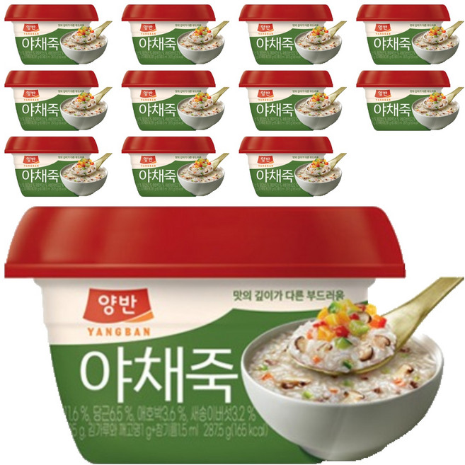 양반 야채죽, 288g, 12개