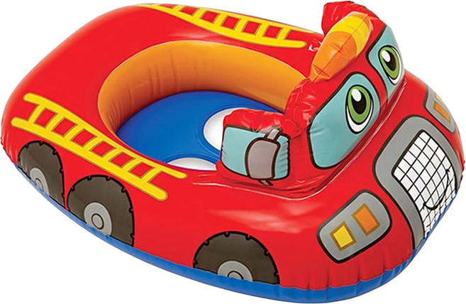 INTEX 充氣坐艇造型游泳圈, 顏色隨機, 1個