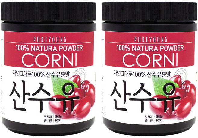퓨어영 산수유 분말, 2개, 300g