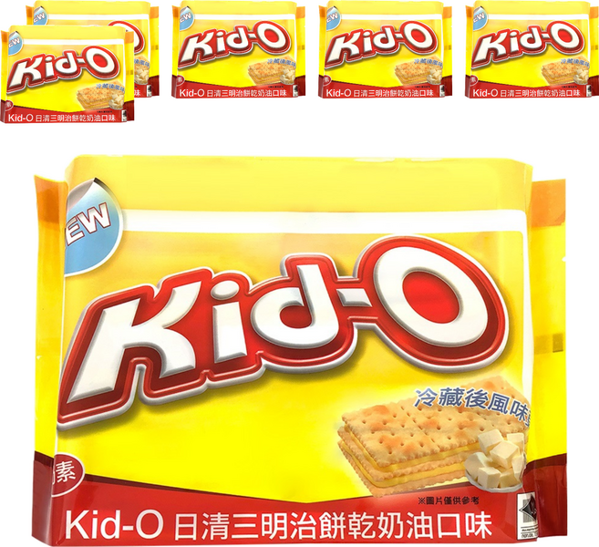 Kid-O 日清奶油三明治餅乾 經典香甜奶油口味分享包, 340g, 6袋