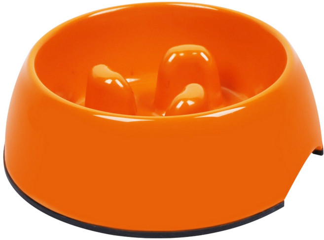 SUPER 休普 優質健康慢食碗狗碗貓碗寵物碗/SD優質美耐皿 XL, 1個, 橘色