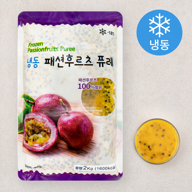 신정푸드 패션후르츠 퓨레 (냉동), 2kg, 1개