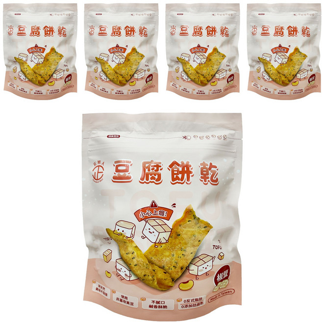 正經人 豆腐餅乾 椒鹽, 150g, 5包
